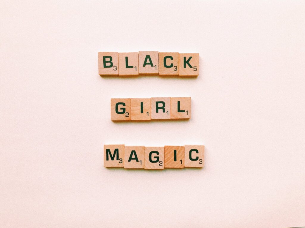 Black Girl Magic Text Decor